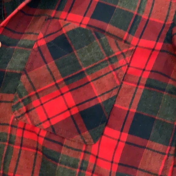 Red flannel. Boyfriend fit. - Picture 3 of 5